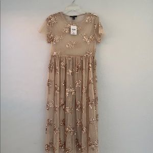 Sequin mesh dress